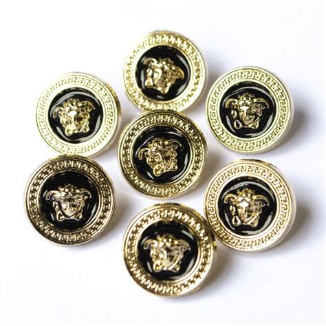 vintage versace metal buttons with crown on top|Versace buttons replacement.